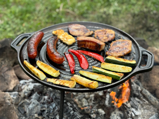 Cast iron fire grill